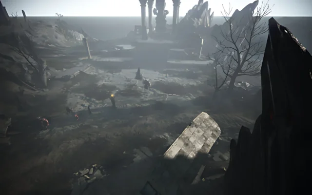 リニューアルされた最上位狩り場「星の墓場」の荒廃した風景