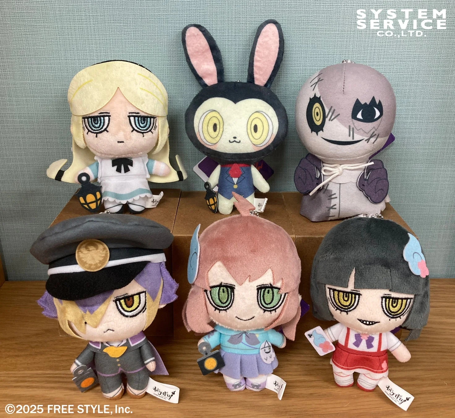 オバケイドロシリーズのぬいぐるみ全6種集合写真