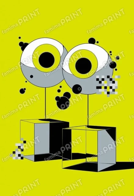 パンチ氏のグラフィックデザイン作品(幾何学的な目のイラスト)