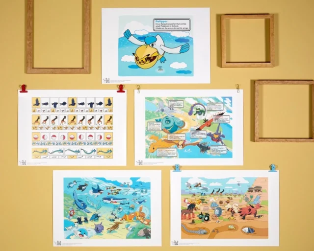 ポケモン生態図鑑をテーマにしたアートパネル