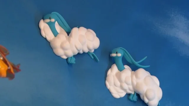 空を舞うチルタリスのジオラマ