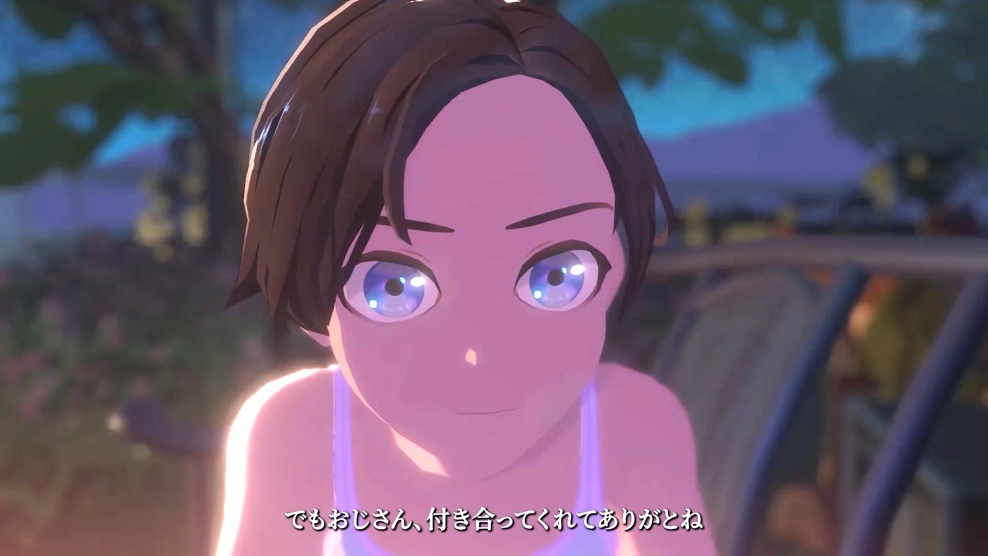 少女の表情が印象的なゲームシーン