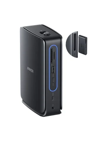 着脱可能なUSB-Cハブが分離した状態のAnker Nano ドッキングステーション