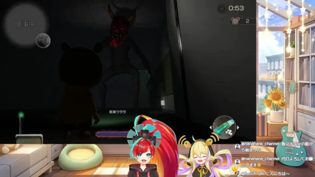 ゲーム開発Vtuber『ぴくせれ～ど！』による『かくれ鬼』CBT体験会生放送画面