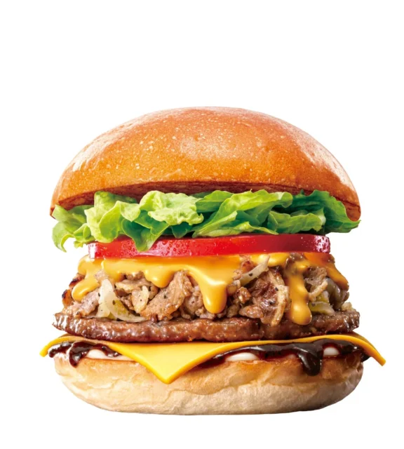 トマトとレタスが加わったべジフィリーチーズステーキバーガー