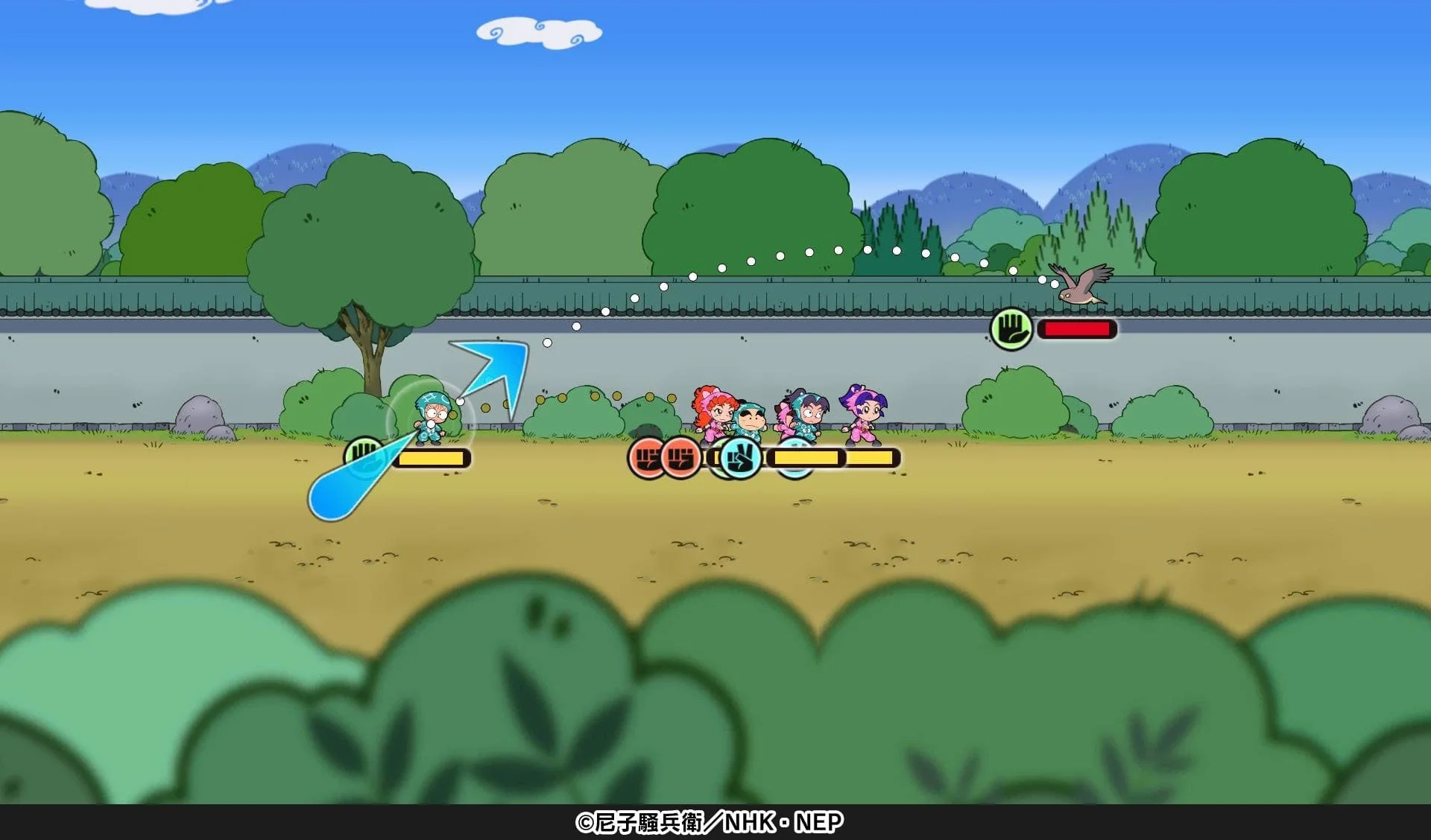 忍たま乱太郎 ふっとびパズル!の段 あげいん!の実際のゲームプレイ画面