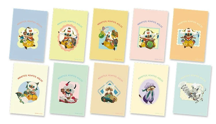 マストバイキャンペーンでもらえるオトモアイルーコレクションのポストカード全10種