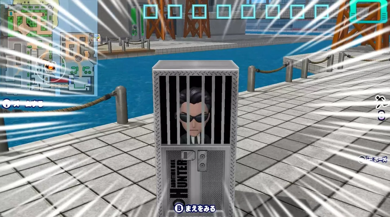 檻から放出されるハンターのゲーム画面