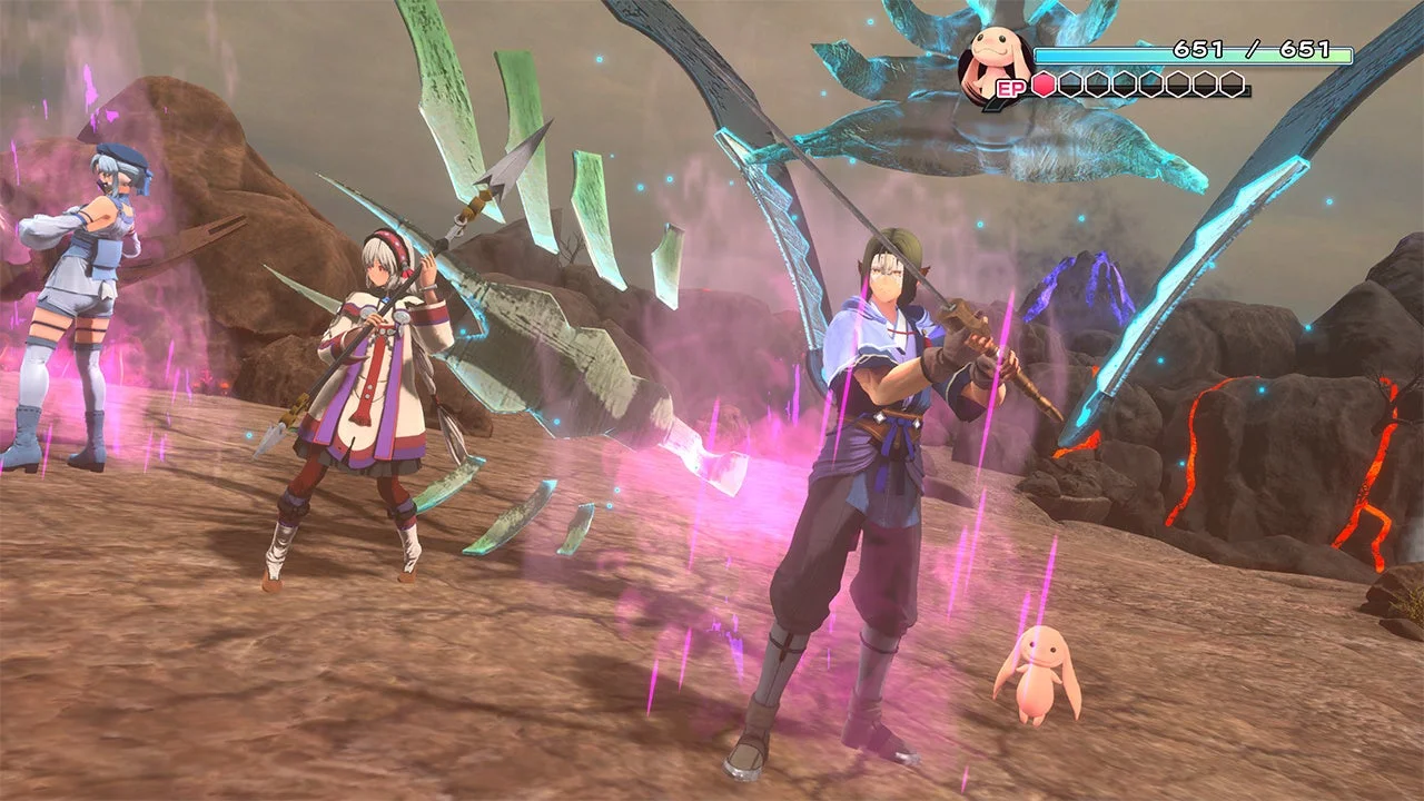 「うたわれるもの 白への道標」ゲーム画面:仲間との共闘