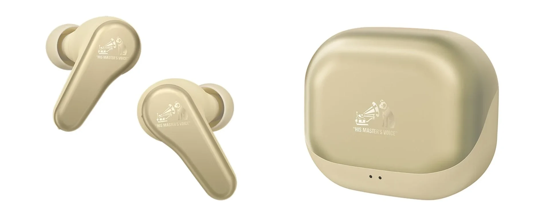 Victor HA-A110T ワイヤレスイヤホン アイボリーゴールド（本体と充電ケース）