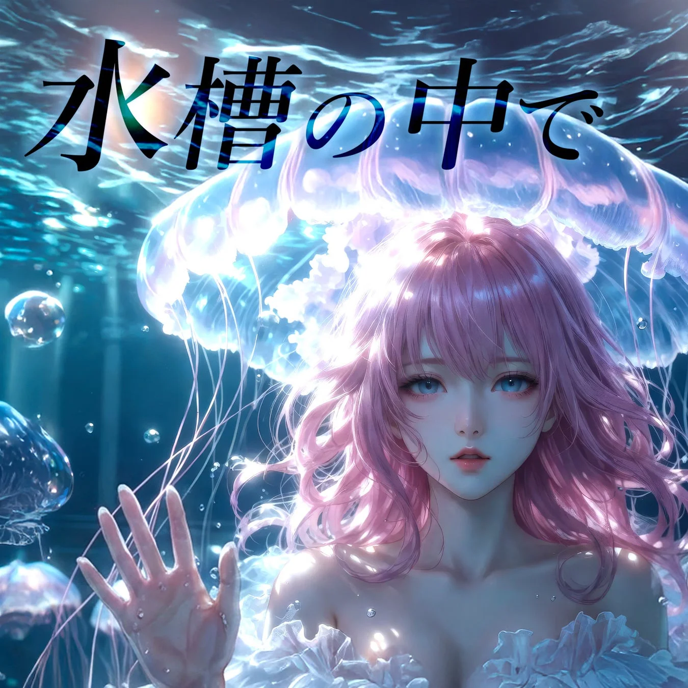 As'257Gによる巡音ルカ歌唱アルバム『水槽の中で』のジャケット