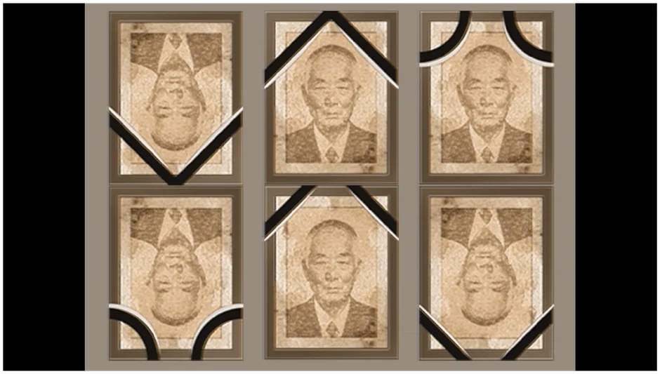 『プレイ禁止』のゲーム画面：遺影のような表示