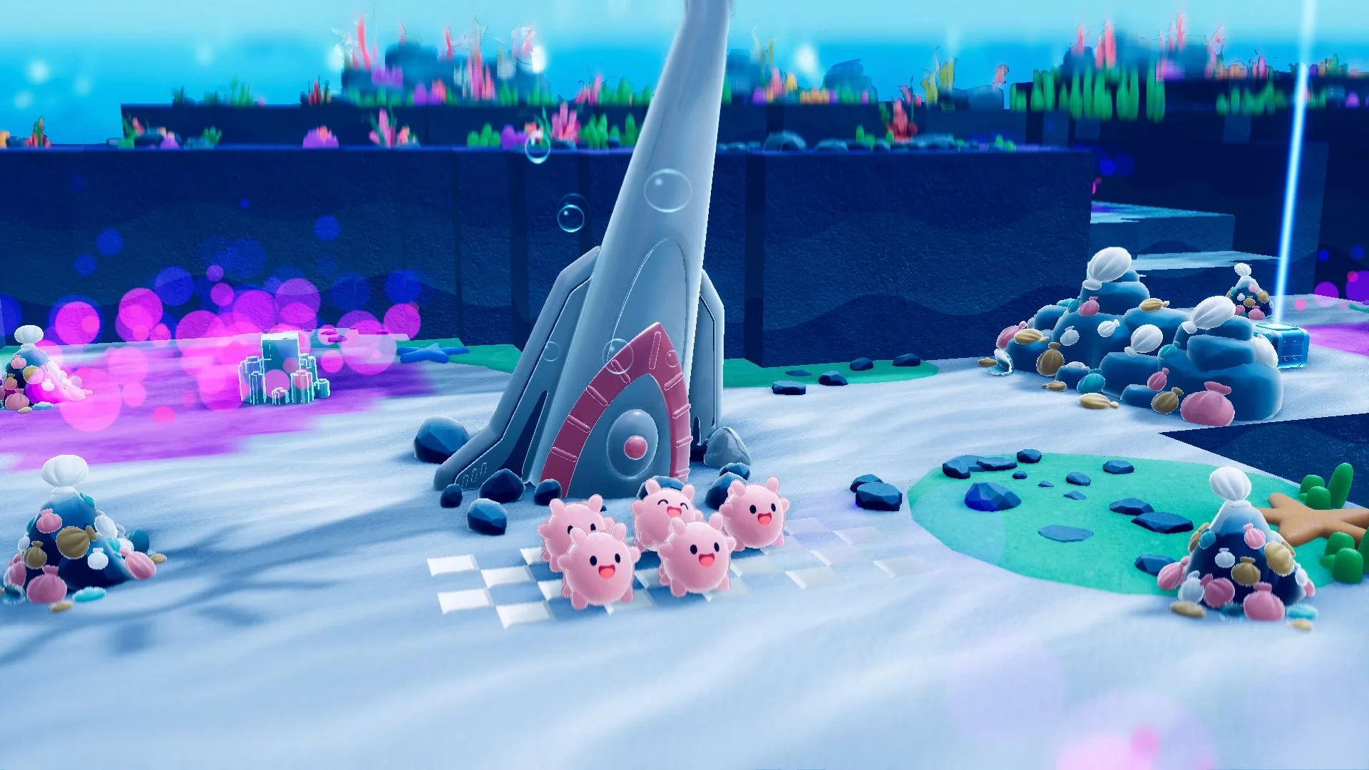 ゲーム内で活躍する複数のナマコたち