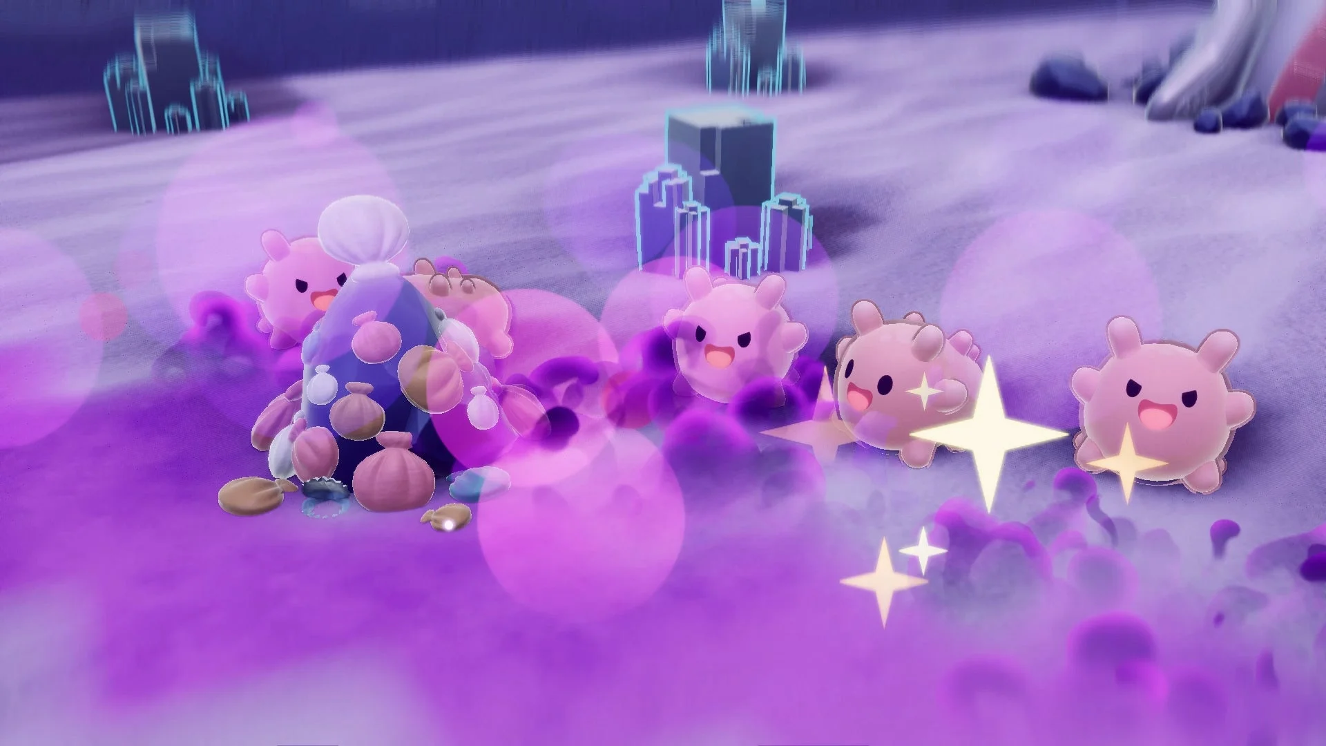 特殊なエフェクトで輝くナマコ