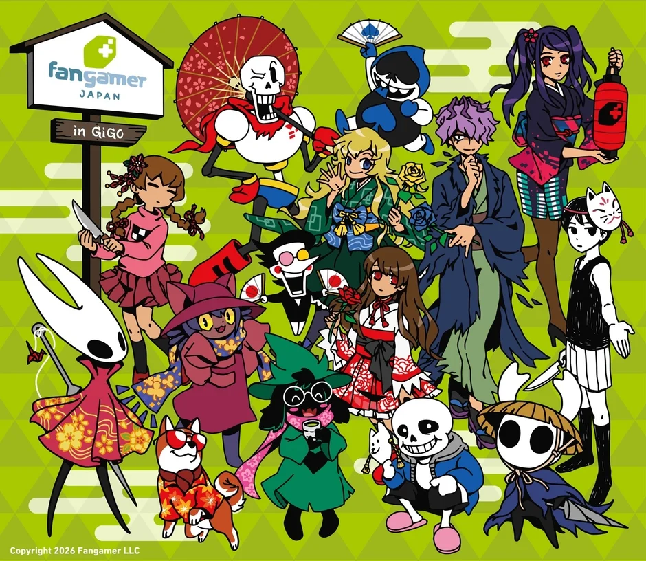 Fangamer Japan in GiGO【KYOTO】専用の和装キャラクターキービジュアル