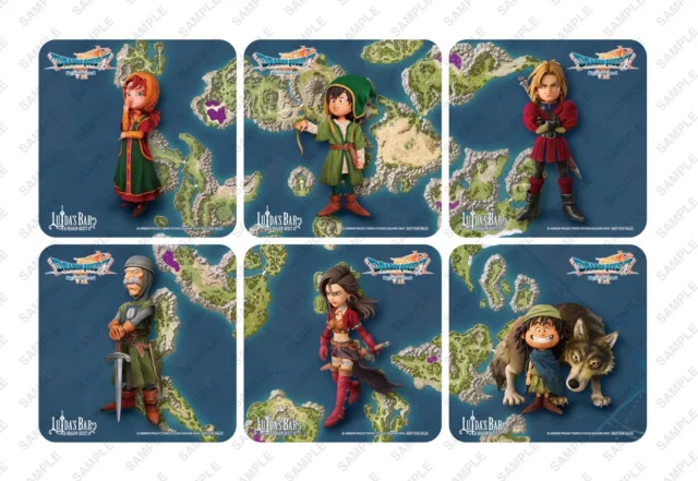 ドラゴンクエストⅦ Reimaginedのキャラクターが描かれたオリジナルコースター全6種。