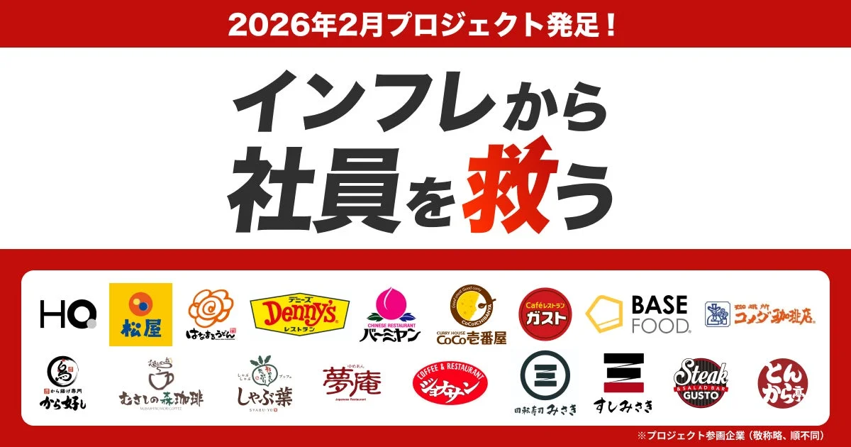 「インフレから社員を救うプロジェクト」ロゴと参画企業一覧