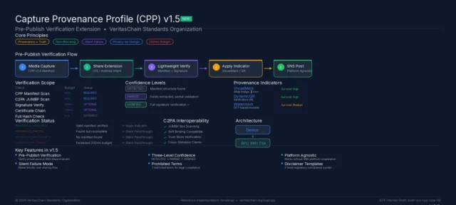Capture Provenance Profile (CPP) v1.5のフローと技術的特徴