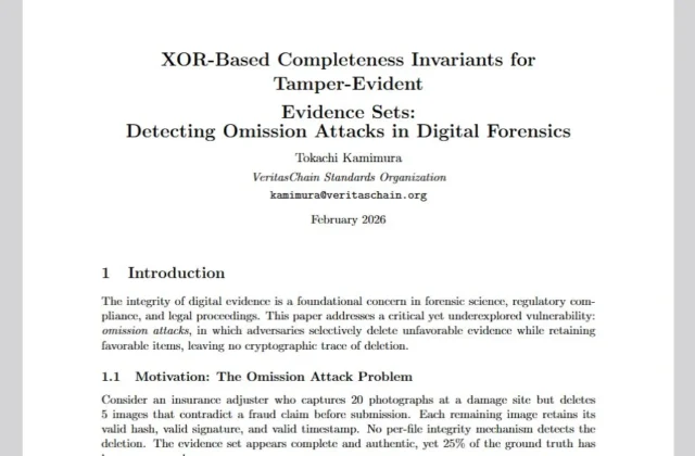 VeraSnapの中核技術に関する学術論文の表紙