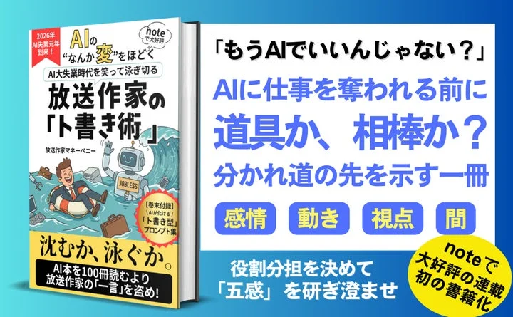 AIに仕事を奪われる前に「道具か、相棒か？」と問いかける書籍のコンセプト画像