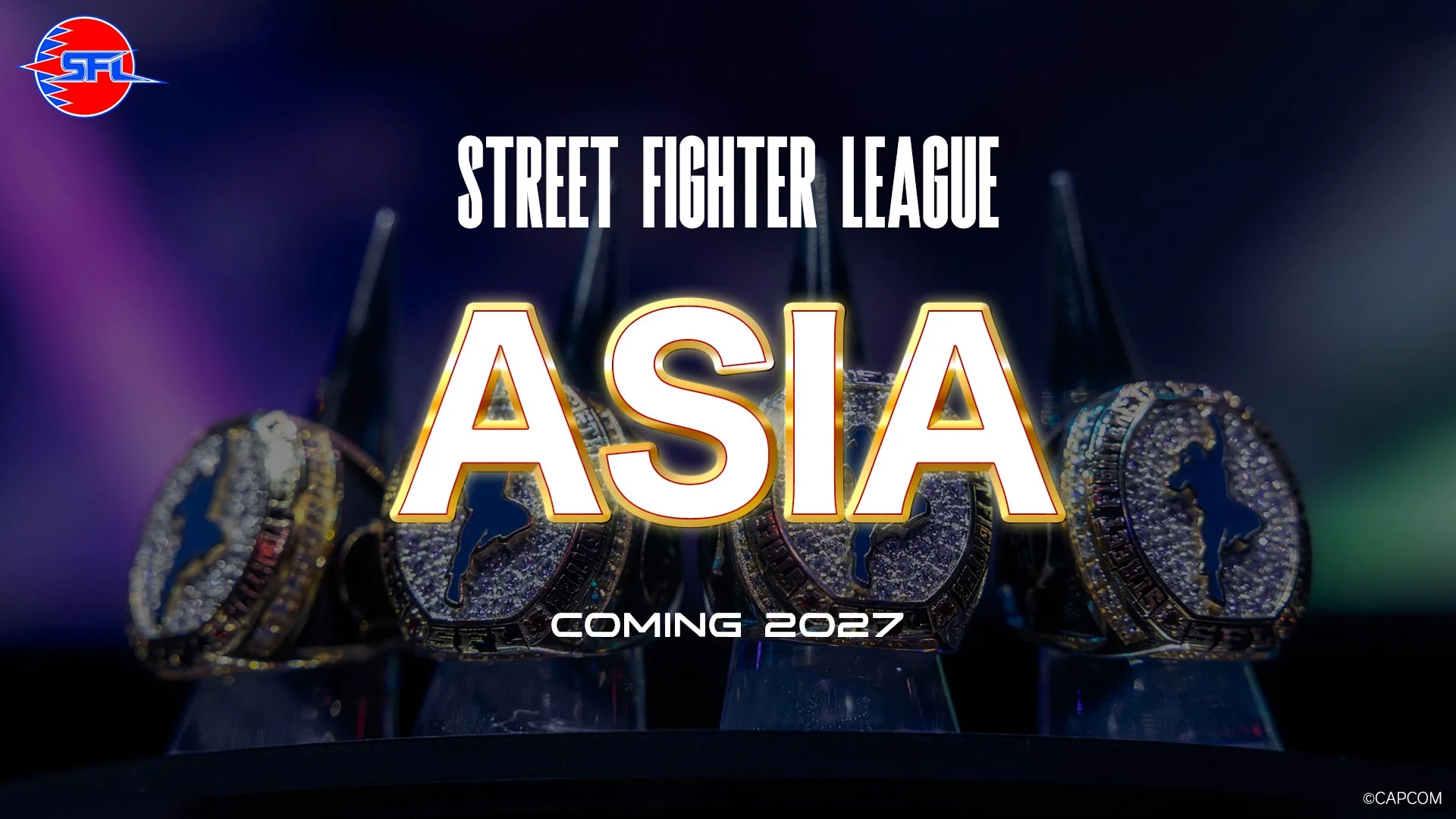 「ストリートファイターリーグ アジア」2027年始動の告知ビジュアル