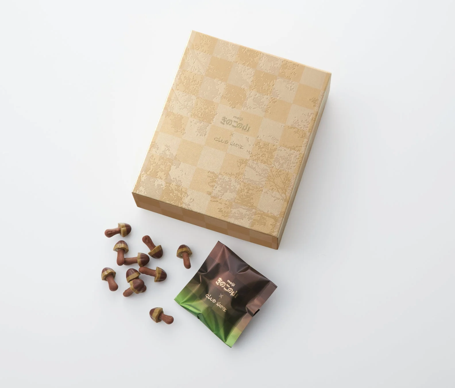 きのこの山コラボ小袋の箱と商品