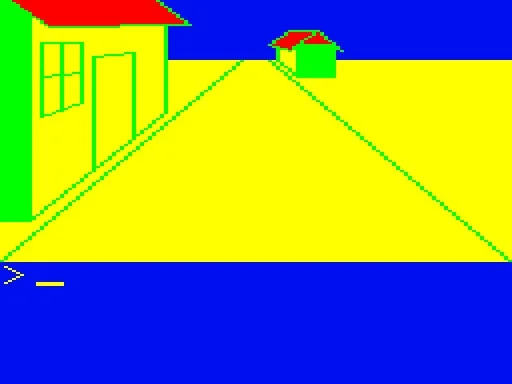 アドベンチャーゲーム「アースバウンド」の村の風景