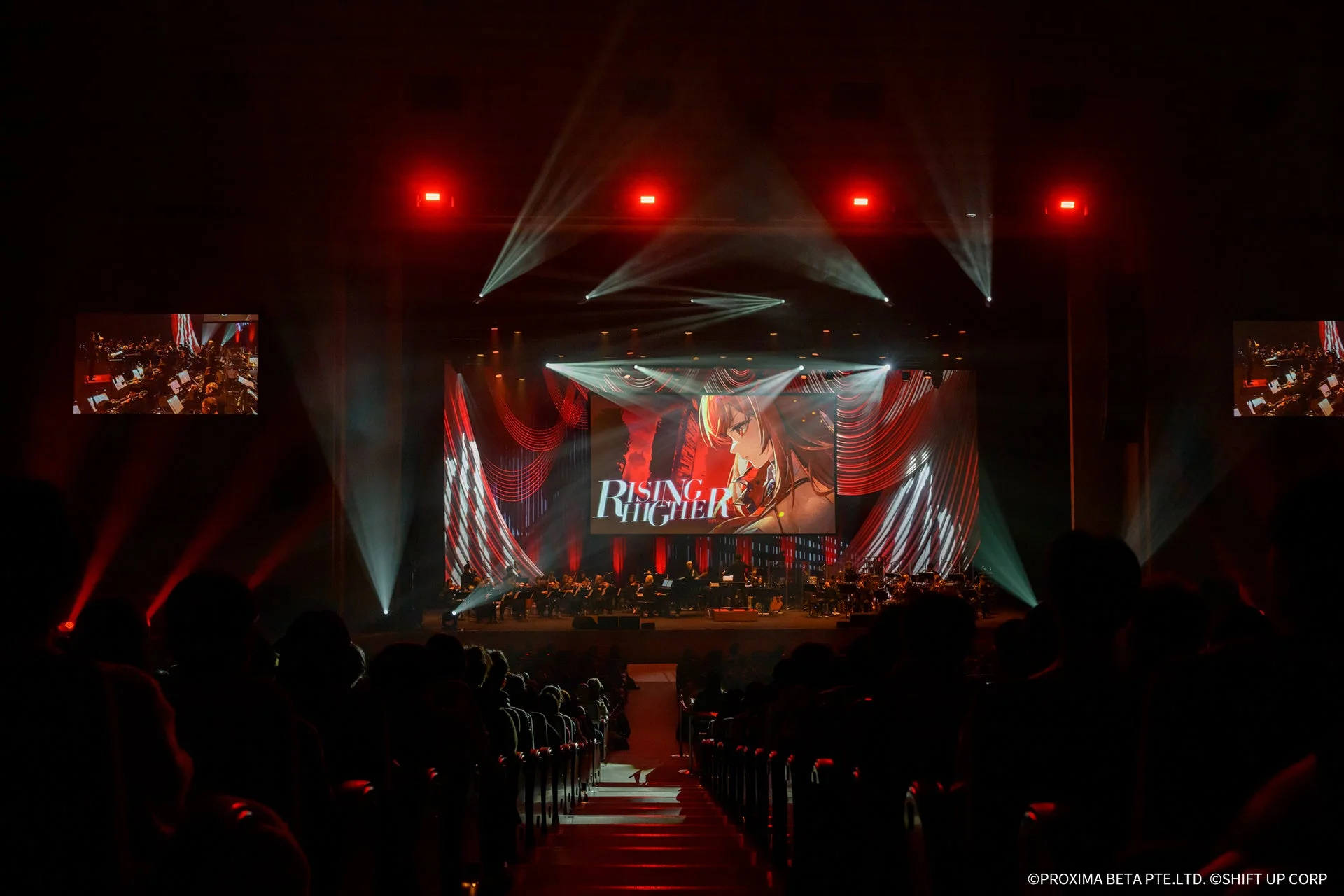 NIKKEオーケストラコンサートのステージで映し出されるゲーム映像