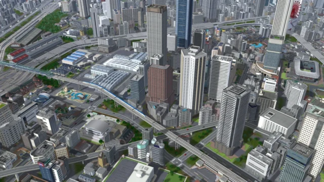 A列車で行こう9 Evolutionの広大な大都市景観