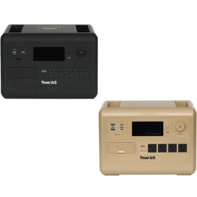 PowerArQ S10 Proポータブル電源のブラックとコヨーテタンの2色