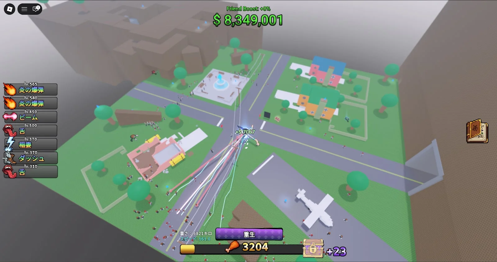 俯瞰視点でのゲームマップと軽量化されたグラフィック