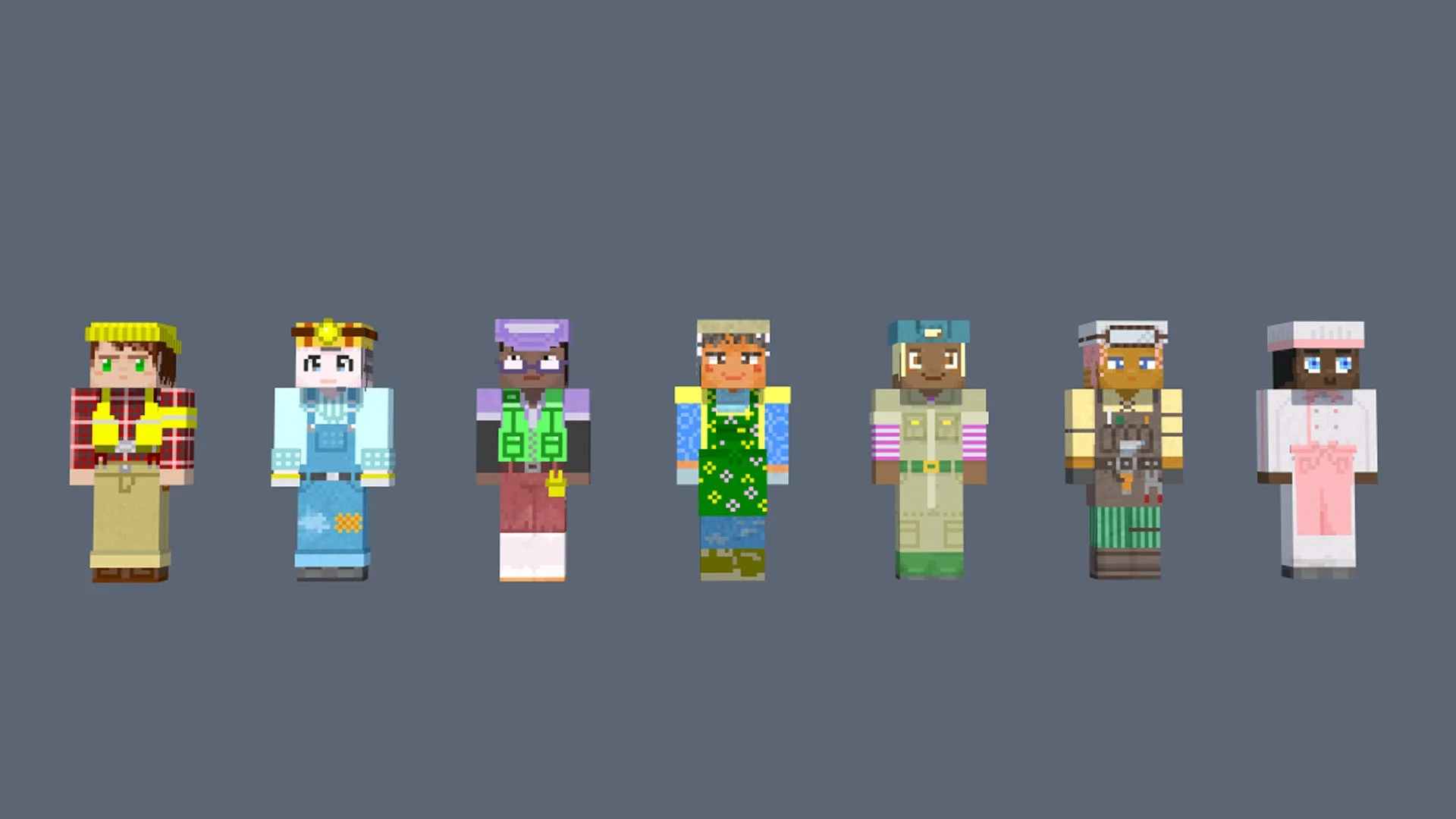 『ワーキング・ライフ！』職業スキンの正面デザイン