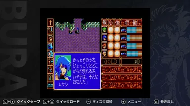 BURAI MSX2 COMPLETE ゲーム画面：フィールドでの会話2