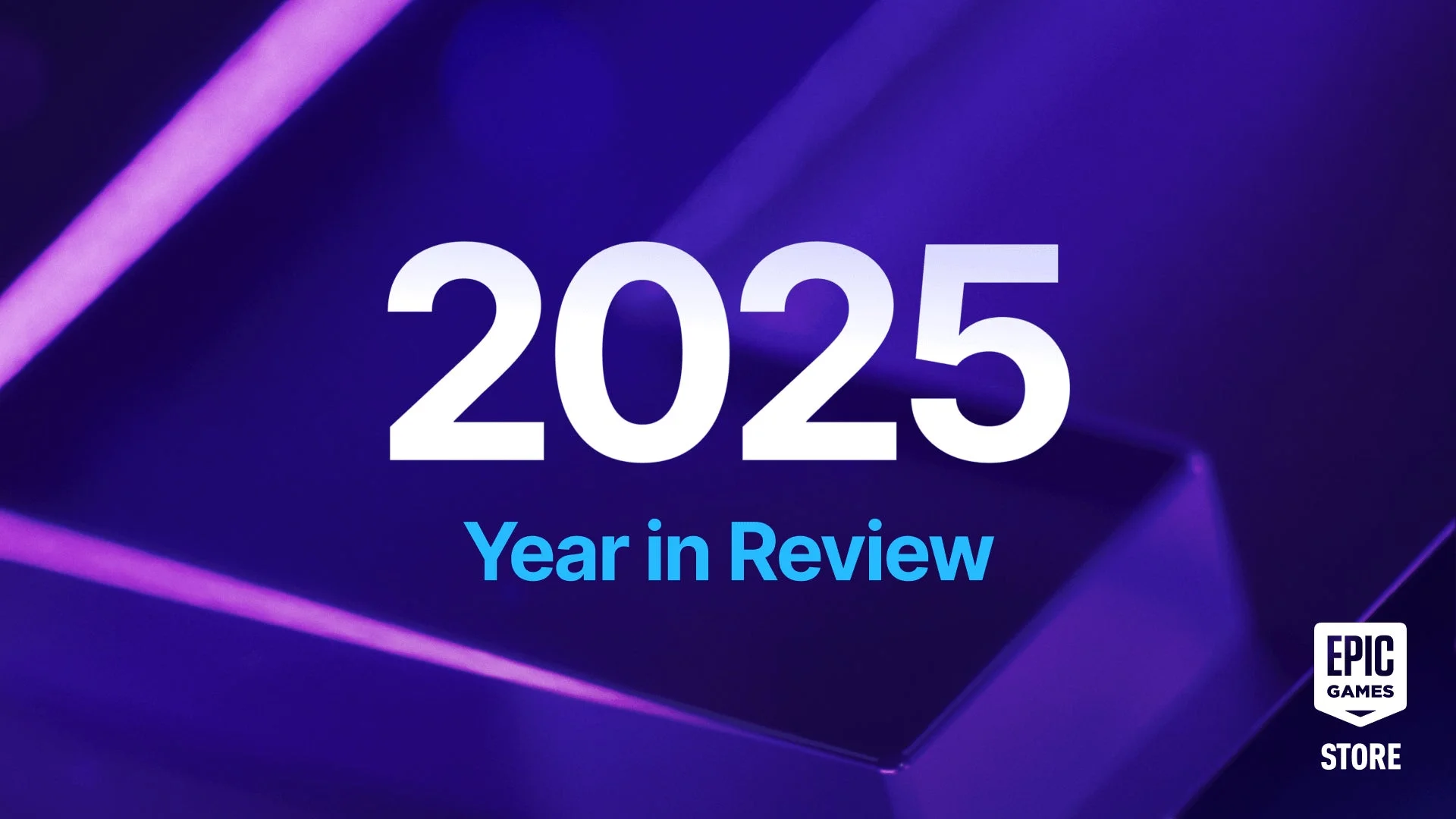 Epic Games Store 2025年の年間総括を示すキービジュアル