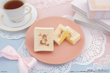 mofusand わっふれ～むの断面、カスタードクリームが見える