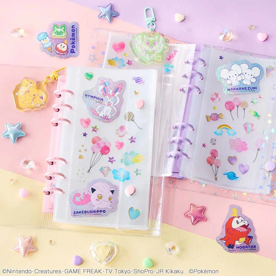 Pokémon Fancy Time キャンペーン特典のきらきらステッカーとアクリルキーホルダー