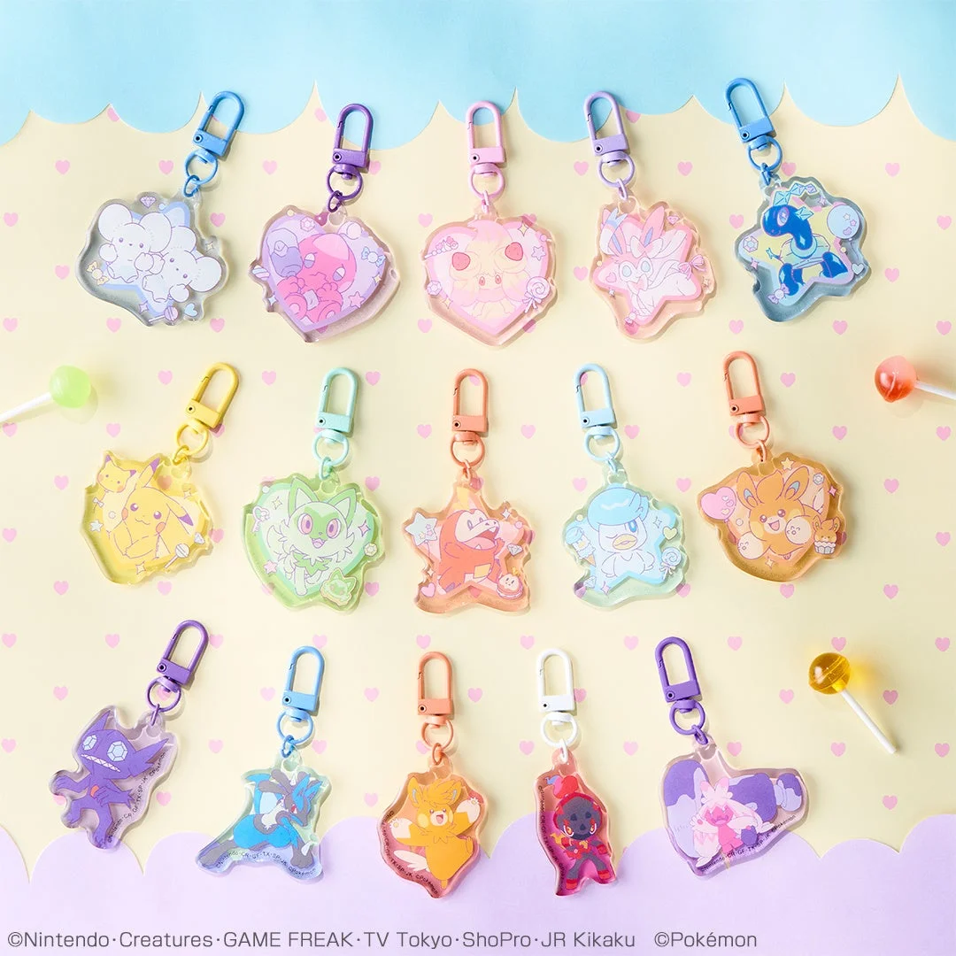 ぷっくり加工がかわいいPokémon Fancy Time アクリルキーホルダー