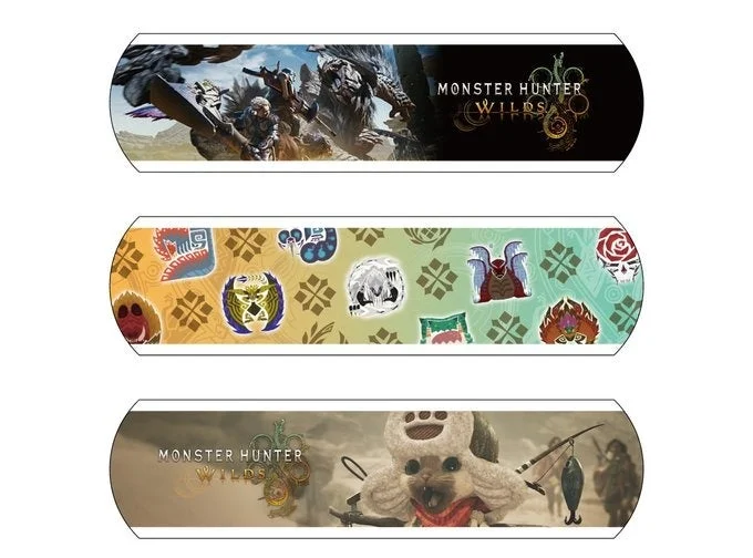 『モンスターハンターワイルズ』オリジナル救急絆創膏のデザイン3種