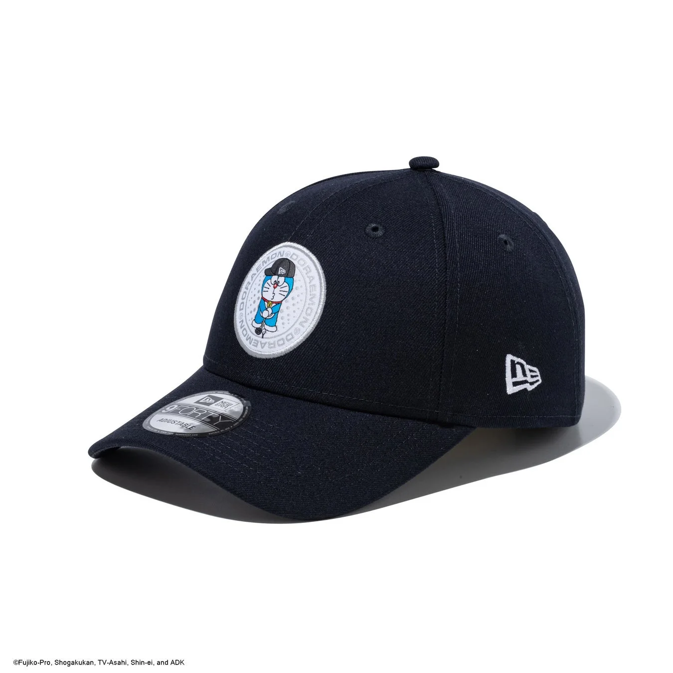 9FORTY ドラえもんゴルフ円形ロゴのブラックキャップ