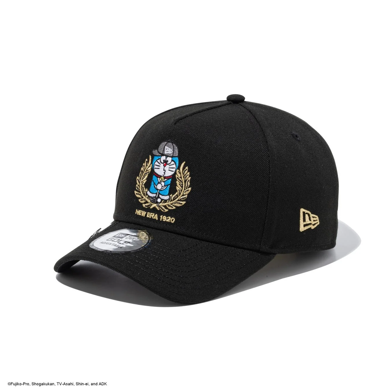 9FORTY A-Frame ドラえもん月桂樹ロゴのブラックキャップ