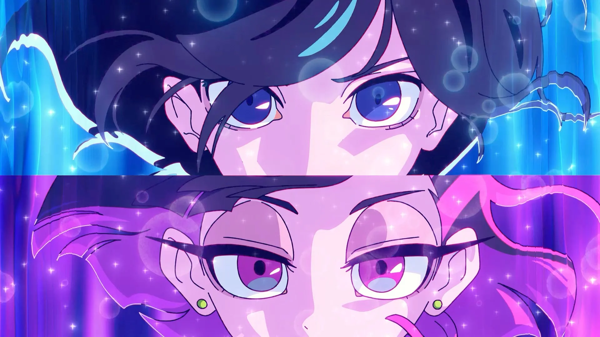 MVシーン：キャラクターの瞳のアップ