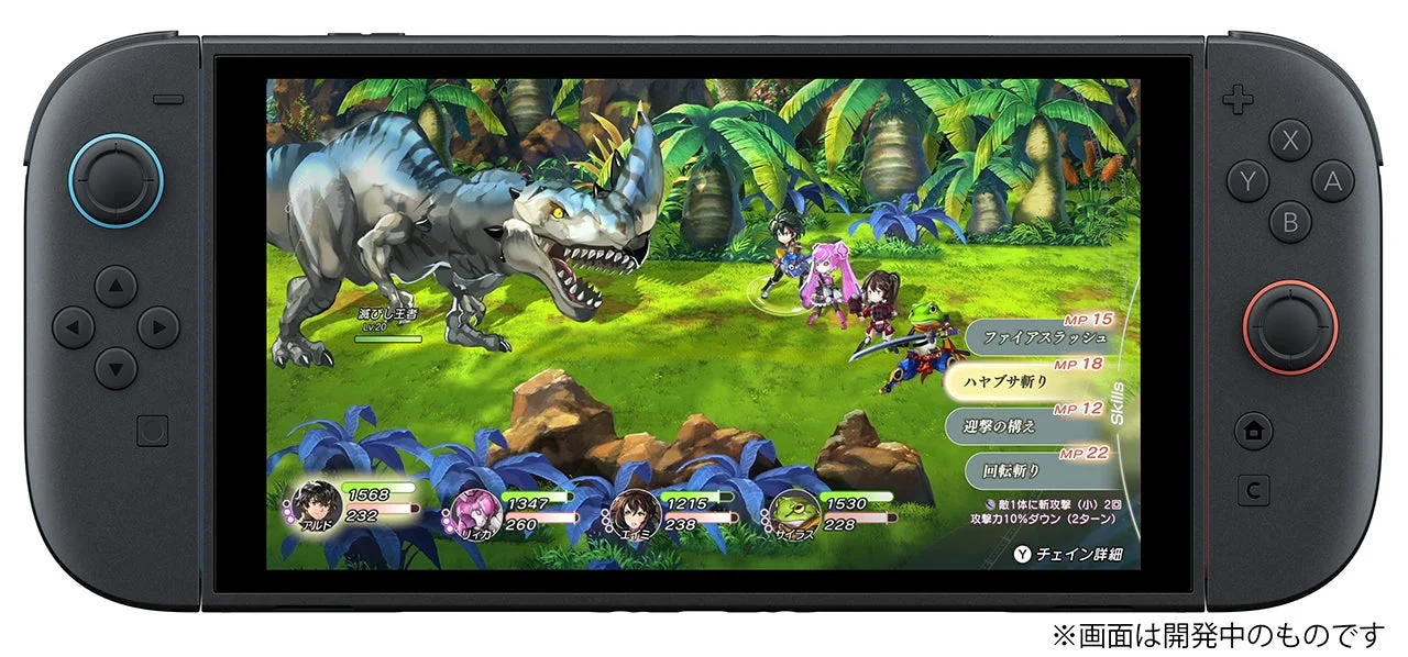 Nintendo Switchでの「アナザーエデン ビギンズ」ゲームプレイ画面