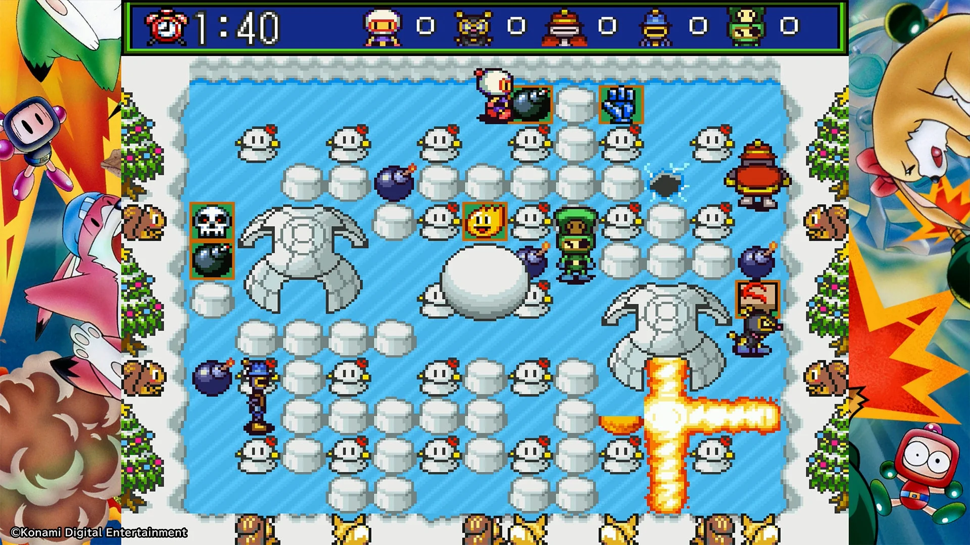 『スーパーボンバーマン4』のゲームプレイ画面