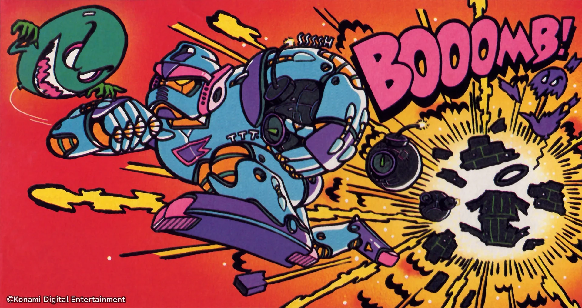 1985年に発売された初代『ボンバーマン』のゲーム画面