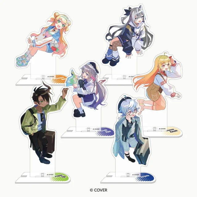 旅のファッションに身を包んだアンバサダーたちの2wayアクリルスタンド