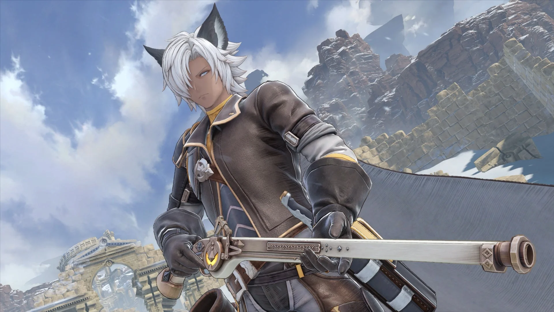 銃を構えるケモ耳の男性キャラクター