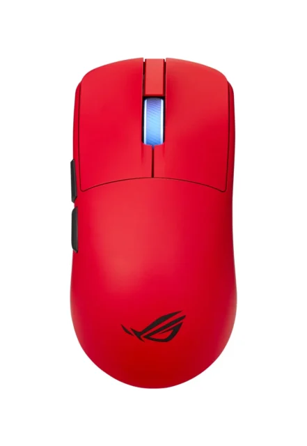 ROG Harpe II Ace Gaming Mouse Lava Redの正面からの写真