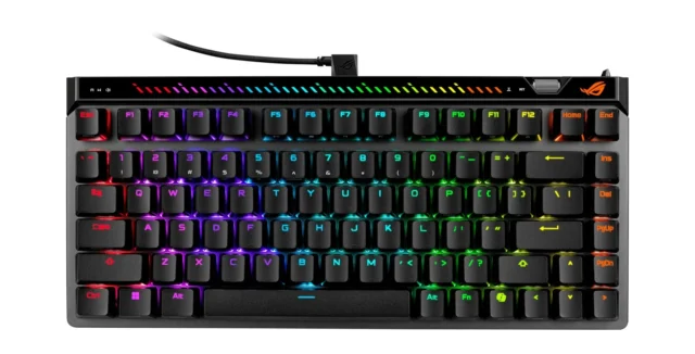 ROG Falchion Ace 75 HE Gaming Keyboard（ブラック）の上からの写真