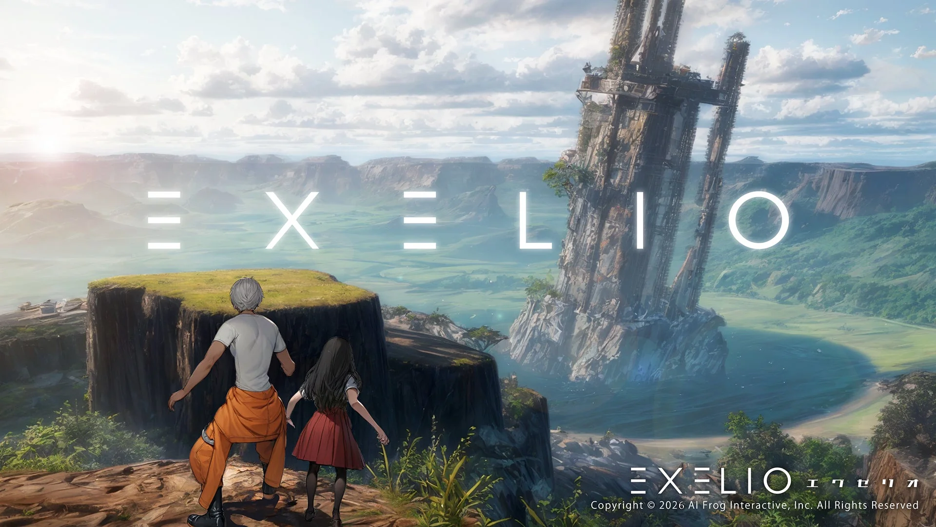 『Exelio -エグゼリオ』のキービジュアル、広大な惑星と巨大な建造物