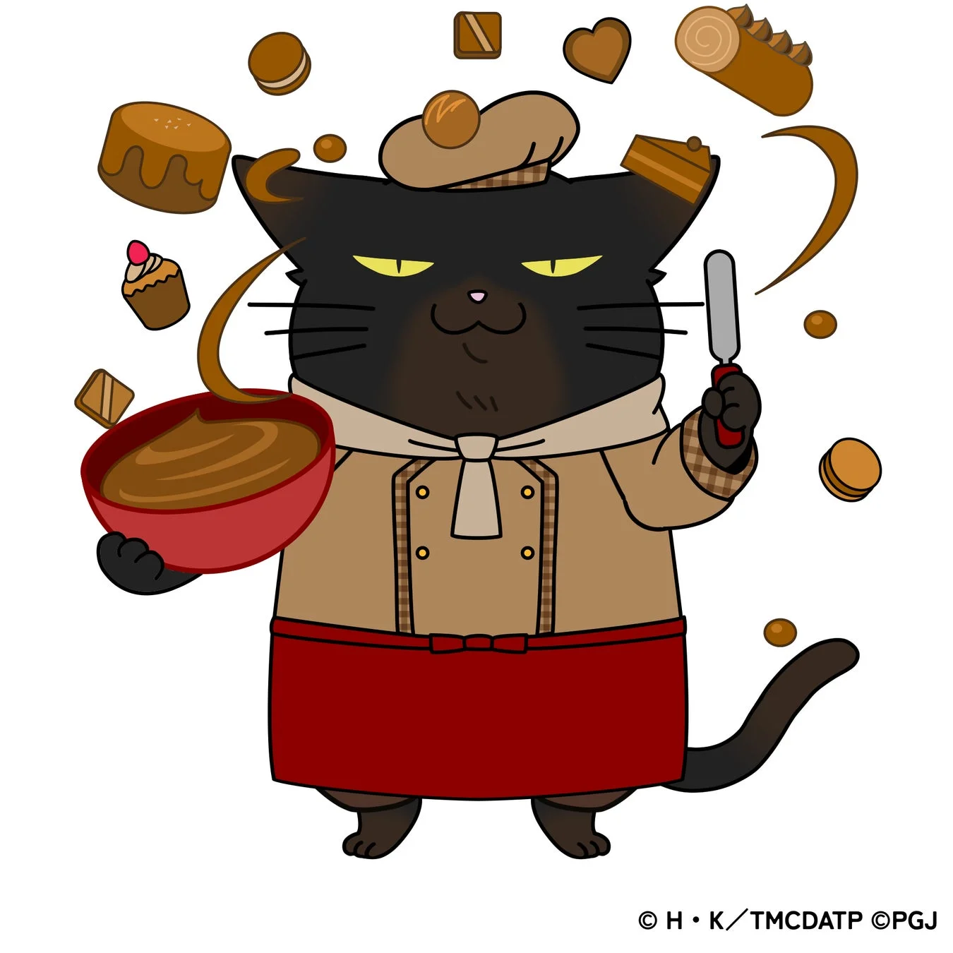 チョコレートを作る【ショコラティエ】諭吉の全身イラスト